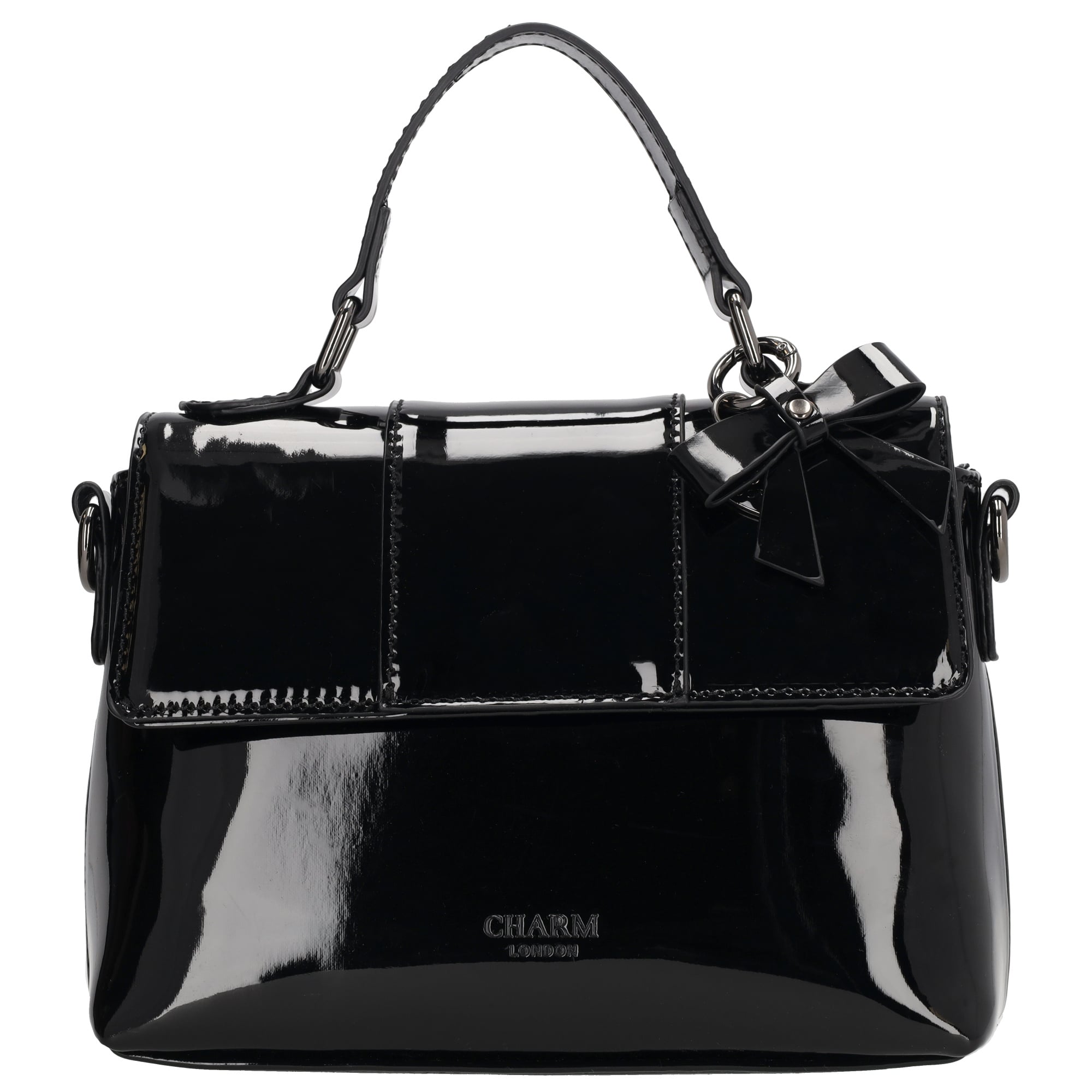 Charm London Charm London Kensington Handtas lak-zwart