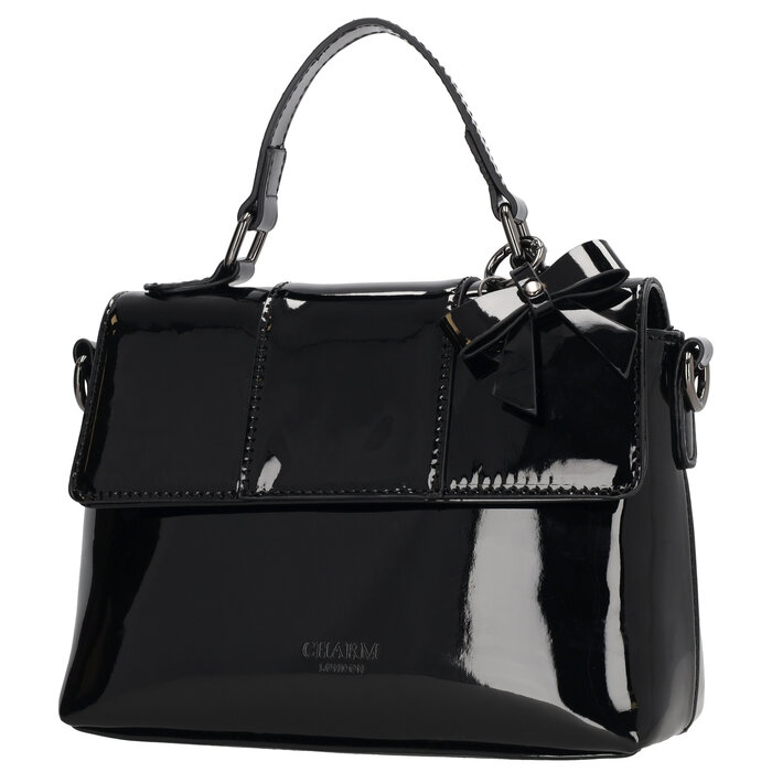 Charm London Charm London Kensington Handtas lak-zwart