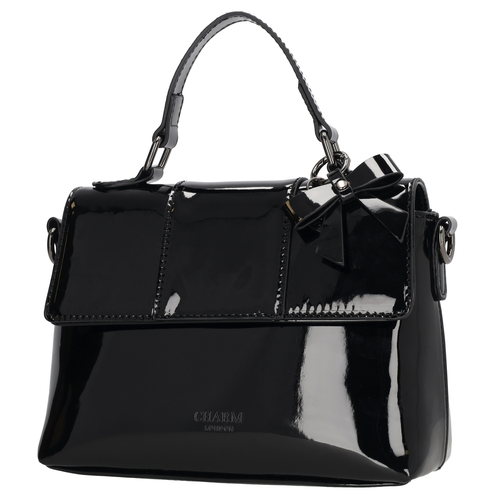 Charm London Charm London Kensington Handtas lak-zwart