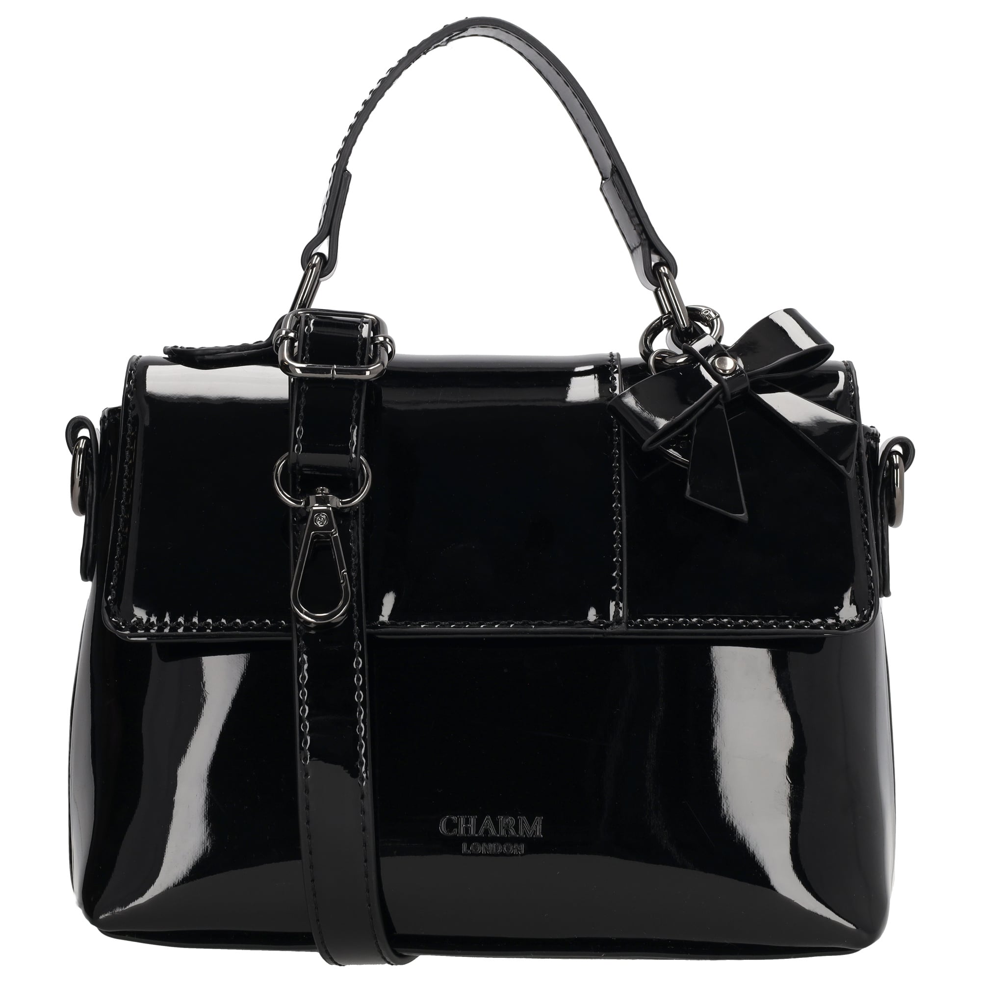 Charm London Charm London Kensington Handtas lak-zwart