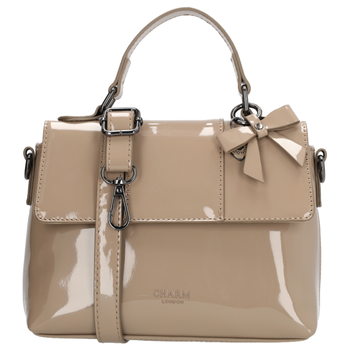 Charm London Charm London Kensington Handtas lak-taupe