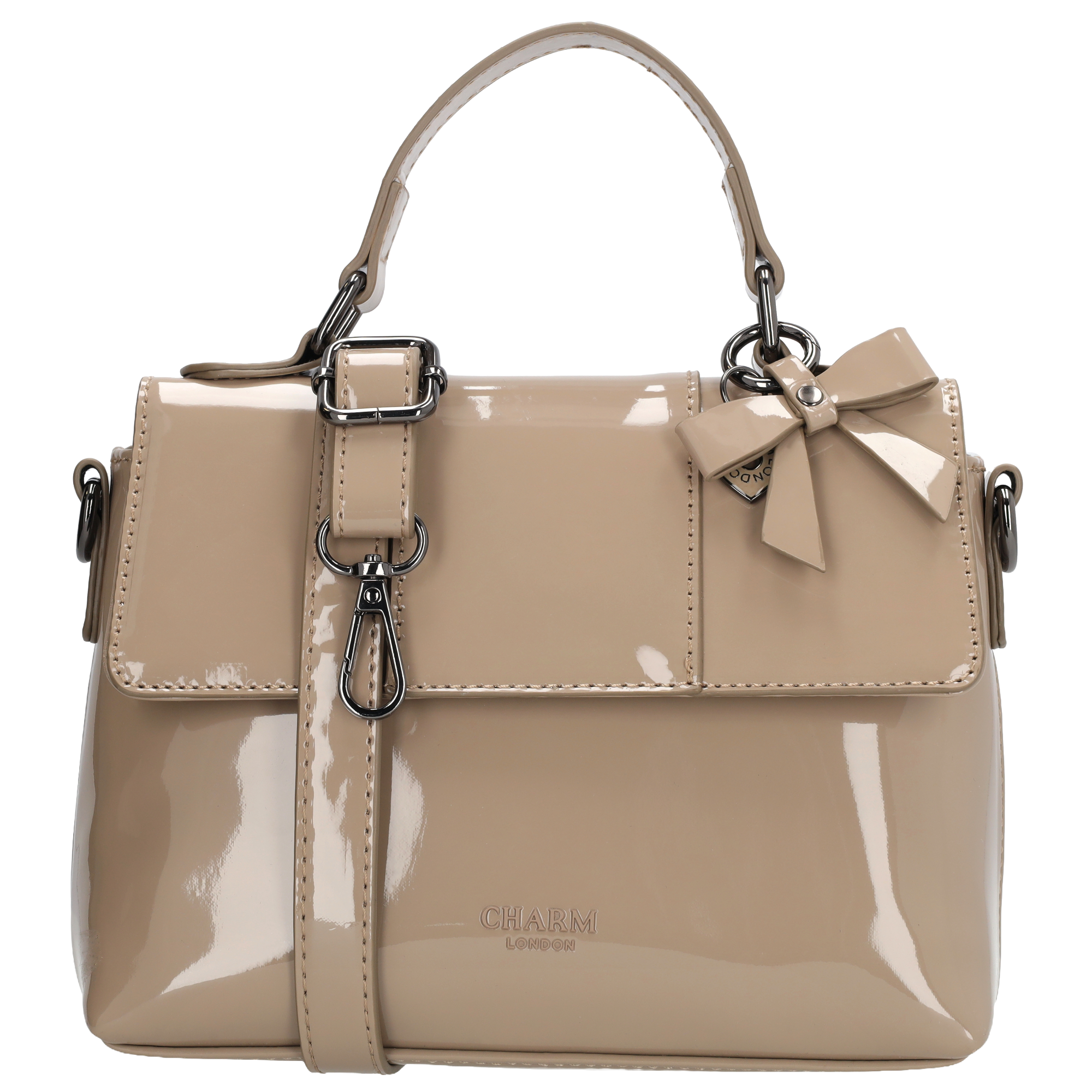 Charm London Charm London Kensington Handtas lak-taupe