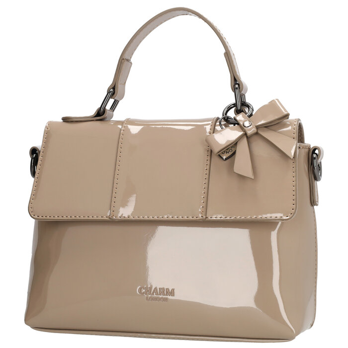 Charm London Charm London Kensington Handtas lak-taupe