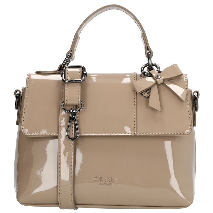 Charm London Charm London Kensington Handtas lak-taupe