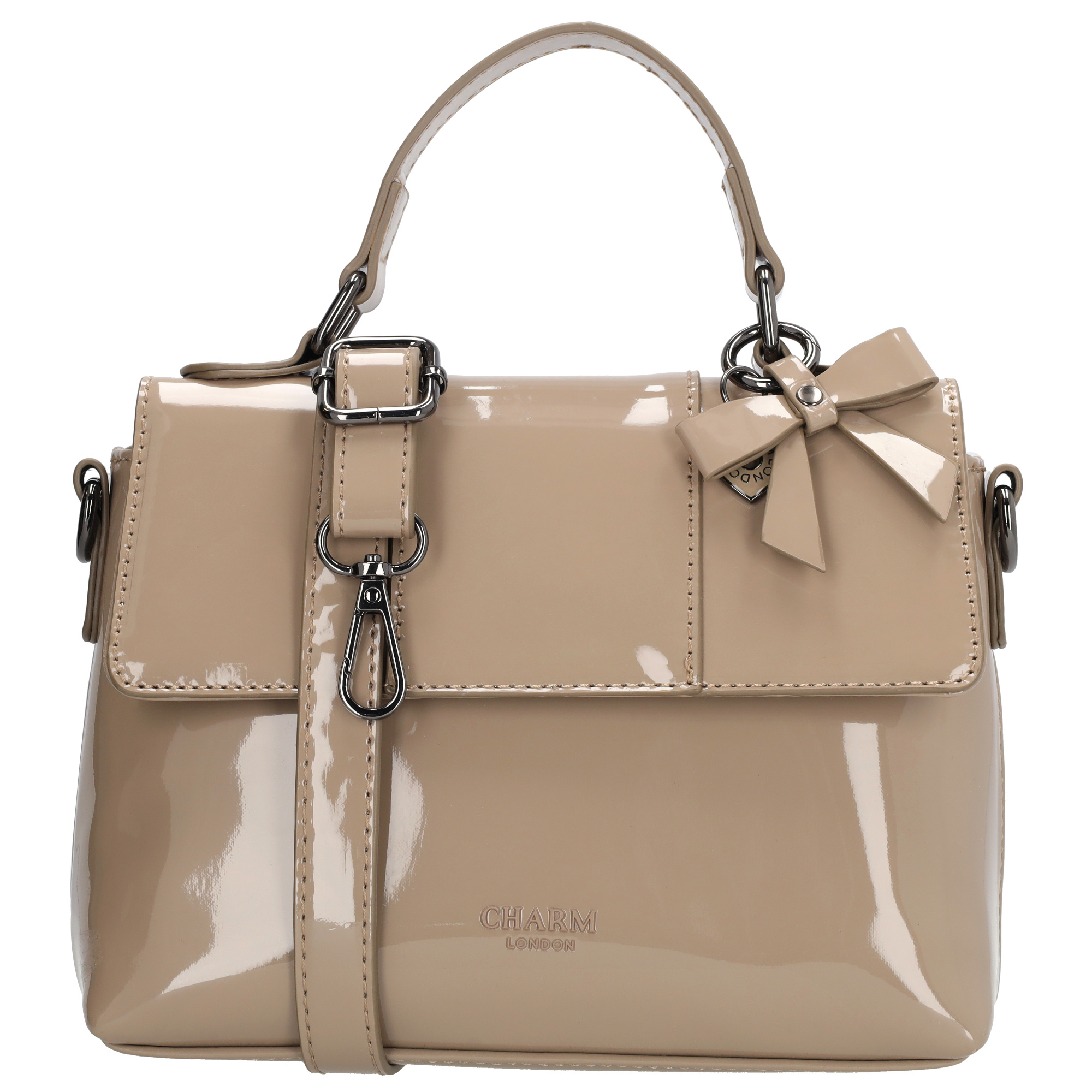 Charm London Charm London Kensington Handtas lak-taupe