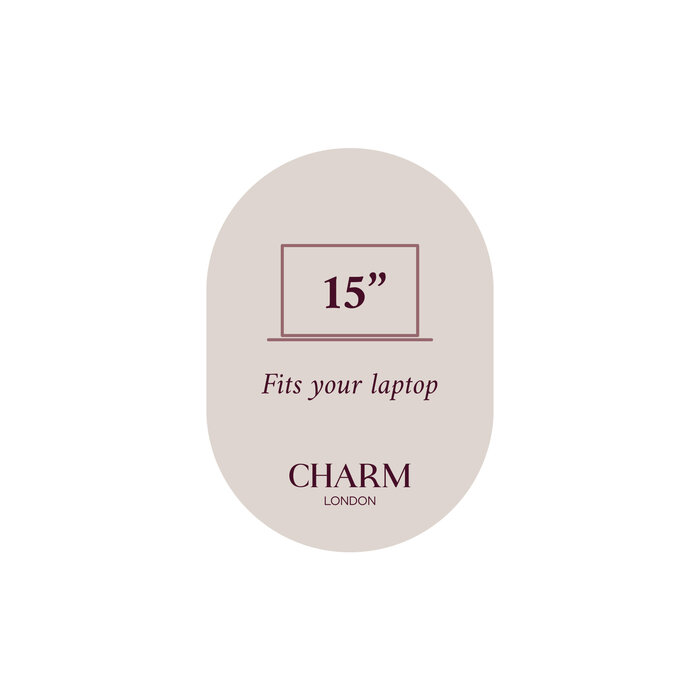 Charm London Charm London Bond Avenue Laptoptas 15,6 inch bordeaux stippen