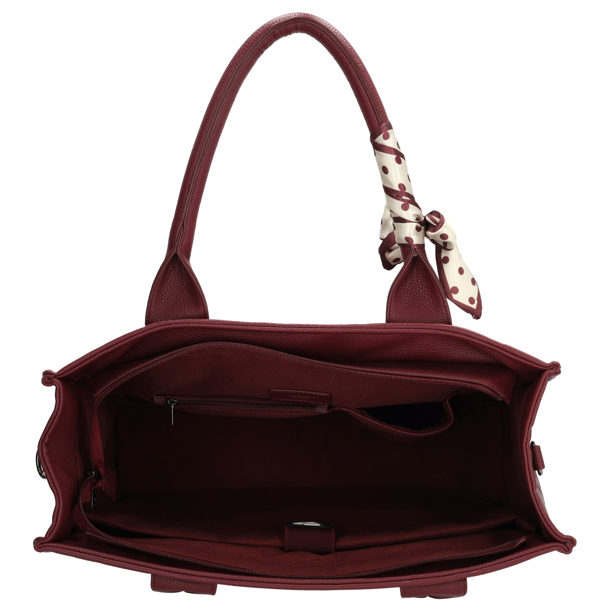 Charm London Charm London Bond Avenue Laptoptas 15,6 inch bordeaux stippen