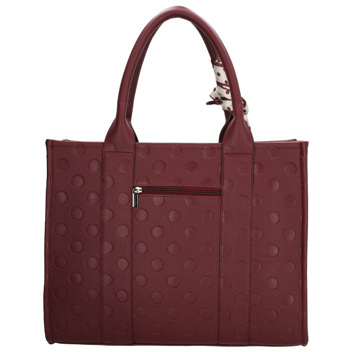 Charm London Charm London Bond Avenue Laptoptas 15,6 inch bordeaux stippen