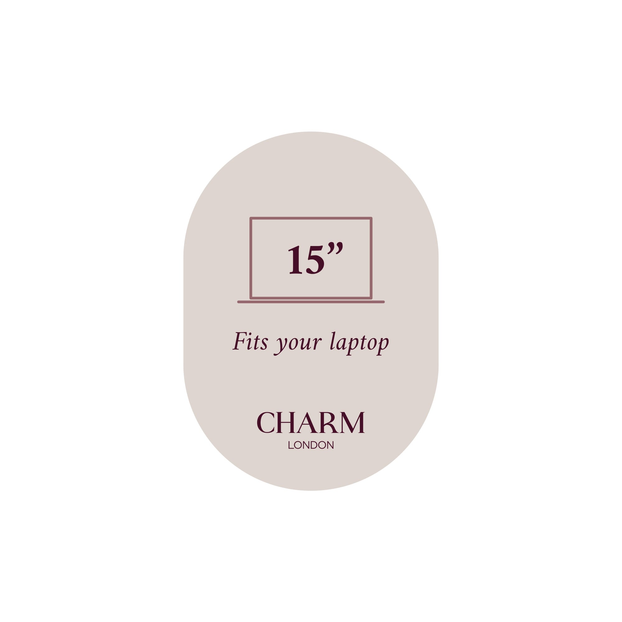 Charm London Charm London Birmingham shopper-laptoptas 15,6 inch suède-look taupe