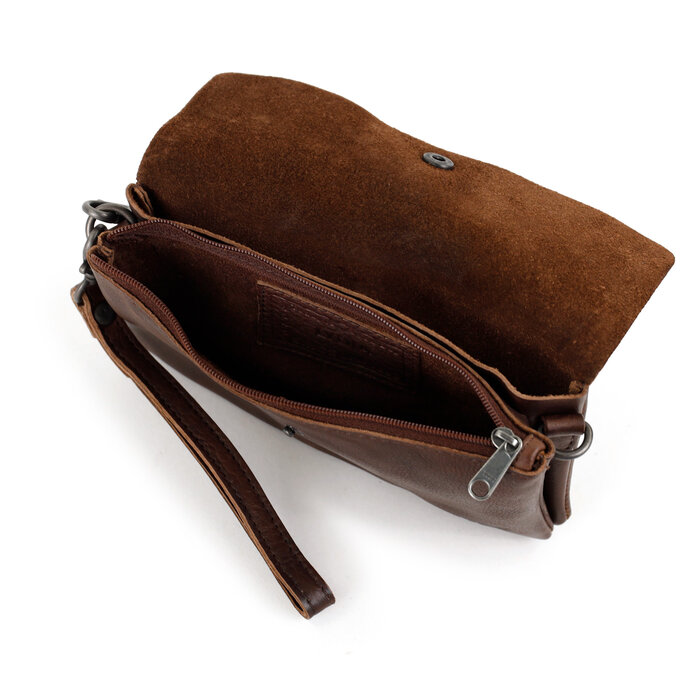Bear Design Bear Design Lydia clutch-schoudertasje-telefoontasje bruin