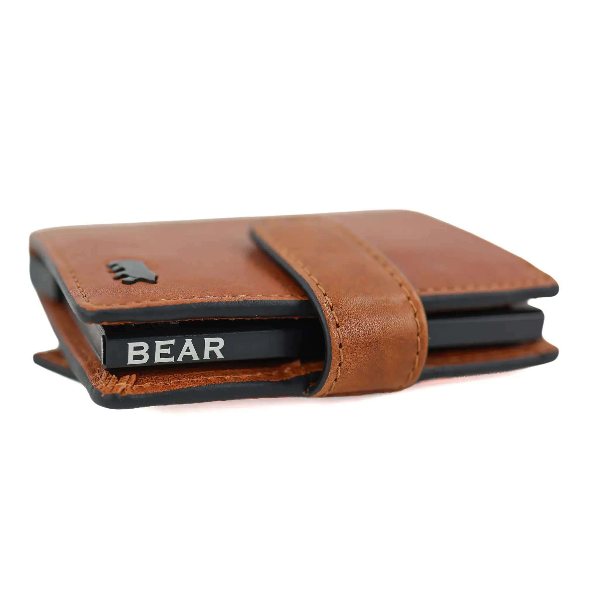 Bear Design Bear Design Pietro 10cc portemonnee met cardprotector cognac