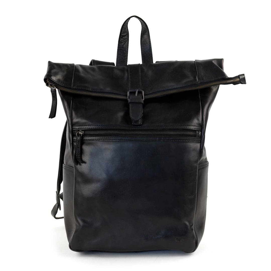 Bear Design Bear Design Rick 14" laptop rolltop-rugtas zwart