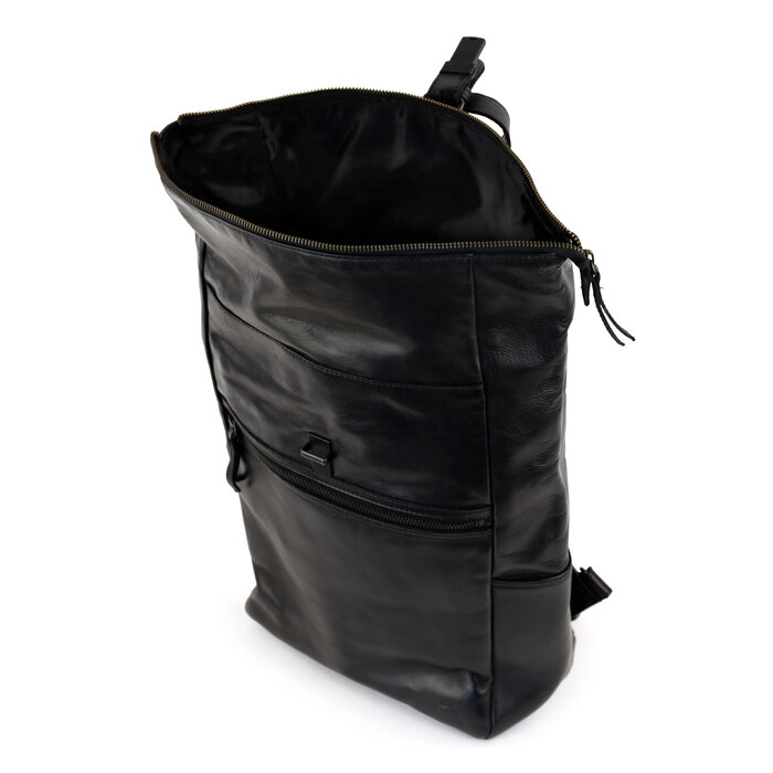 Bear Design Bear Design Rick 14" laptop rolltop-rugtas zwart