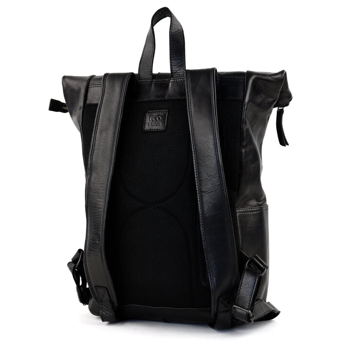 Bear Design Bear Design Rick 14" laptop rolltop-rugtas zwart