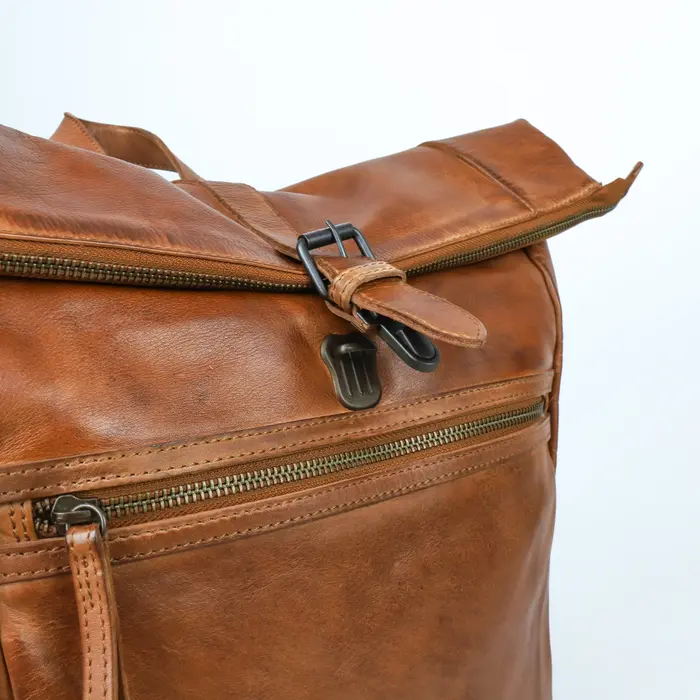 Bear Design Bear Design Rick 14" laptop rolltop-rugtas cognac
