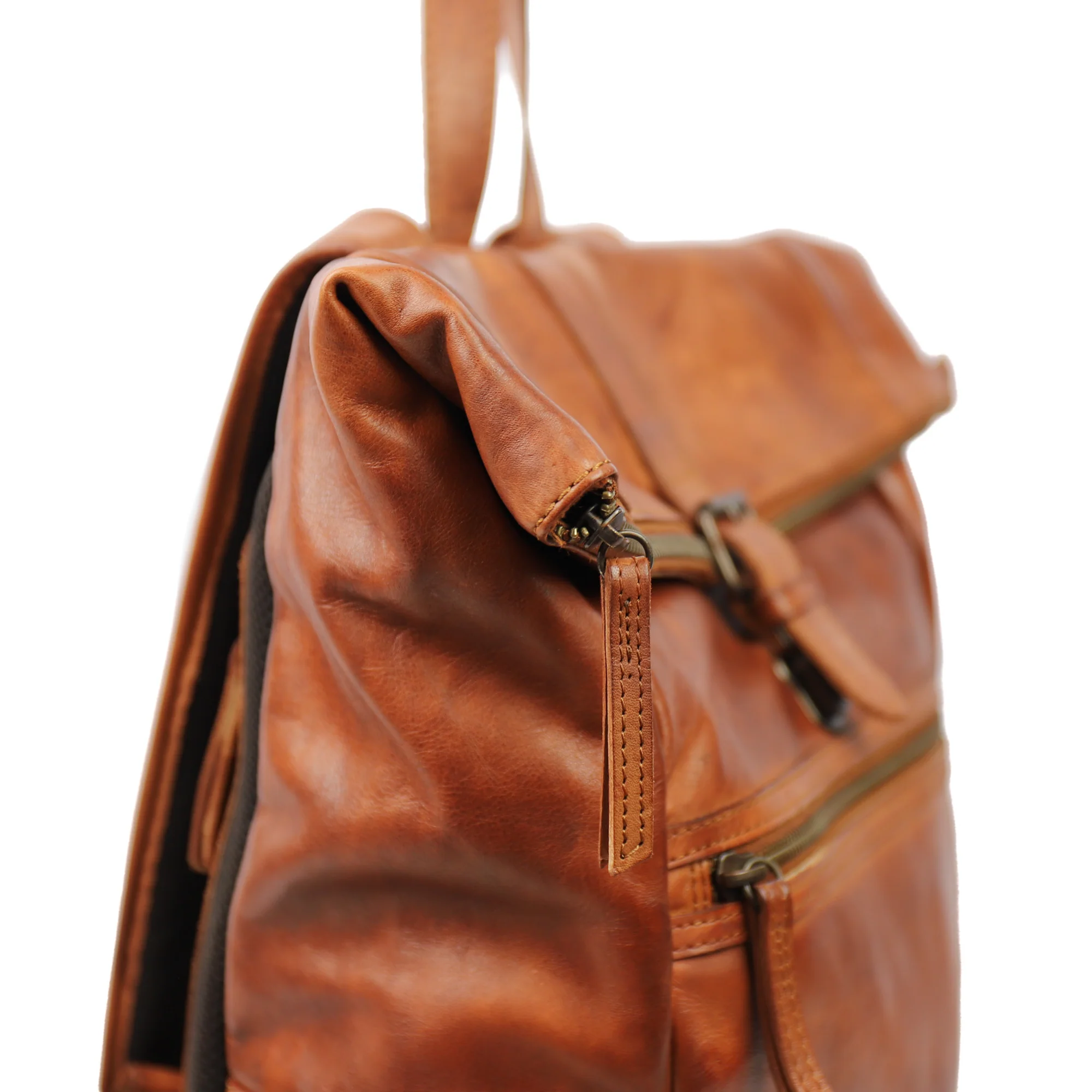 Bear Design Bear Design Rick 14" laptop rolltop-rugtas cognac