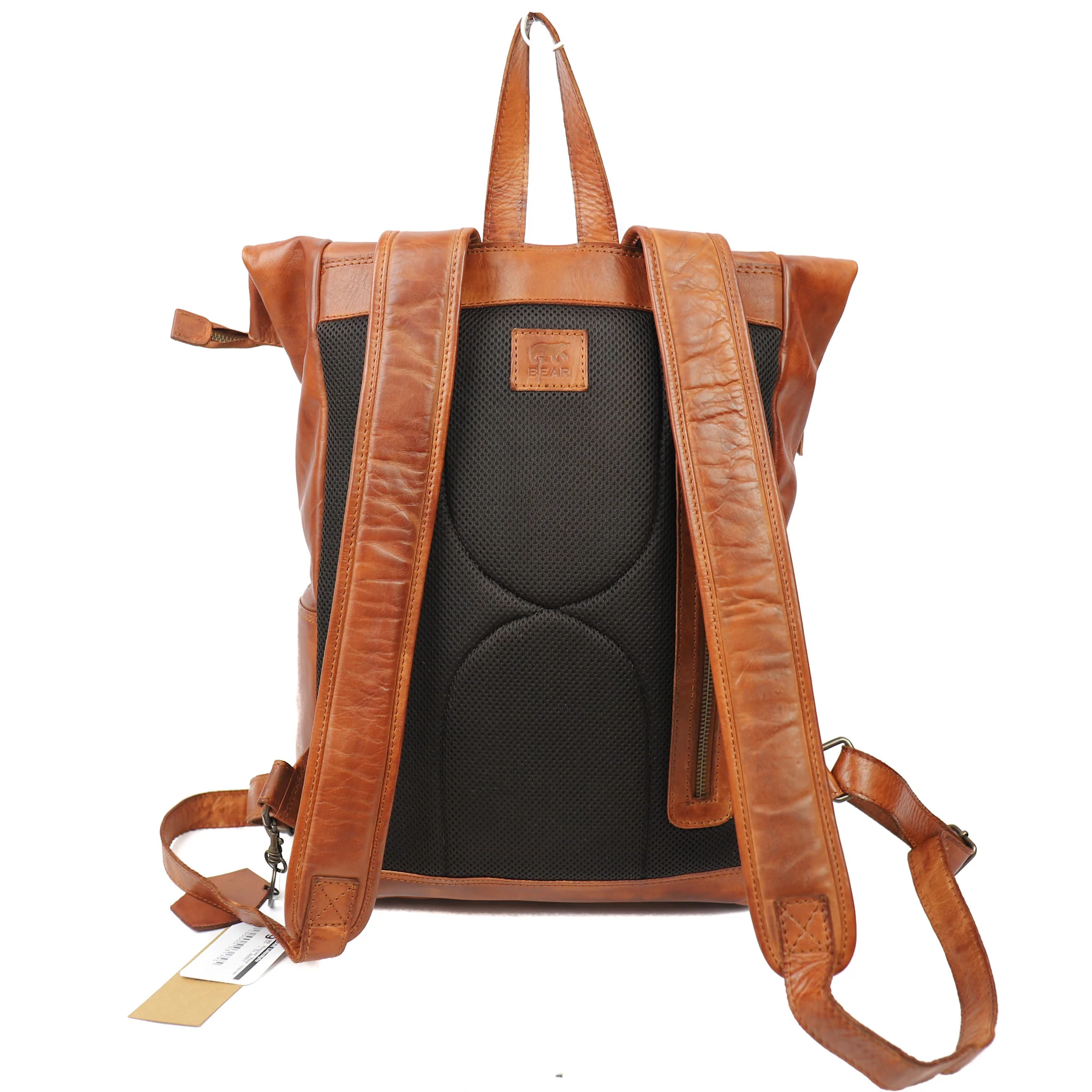 Bear Design Bear Design Rick 14" laptop rolltop-rugtas cognac