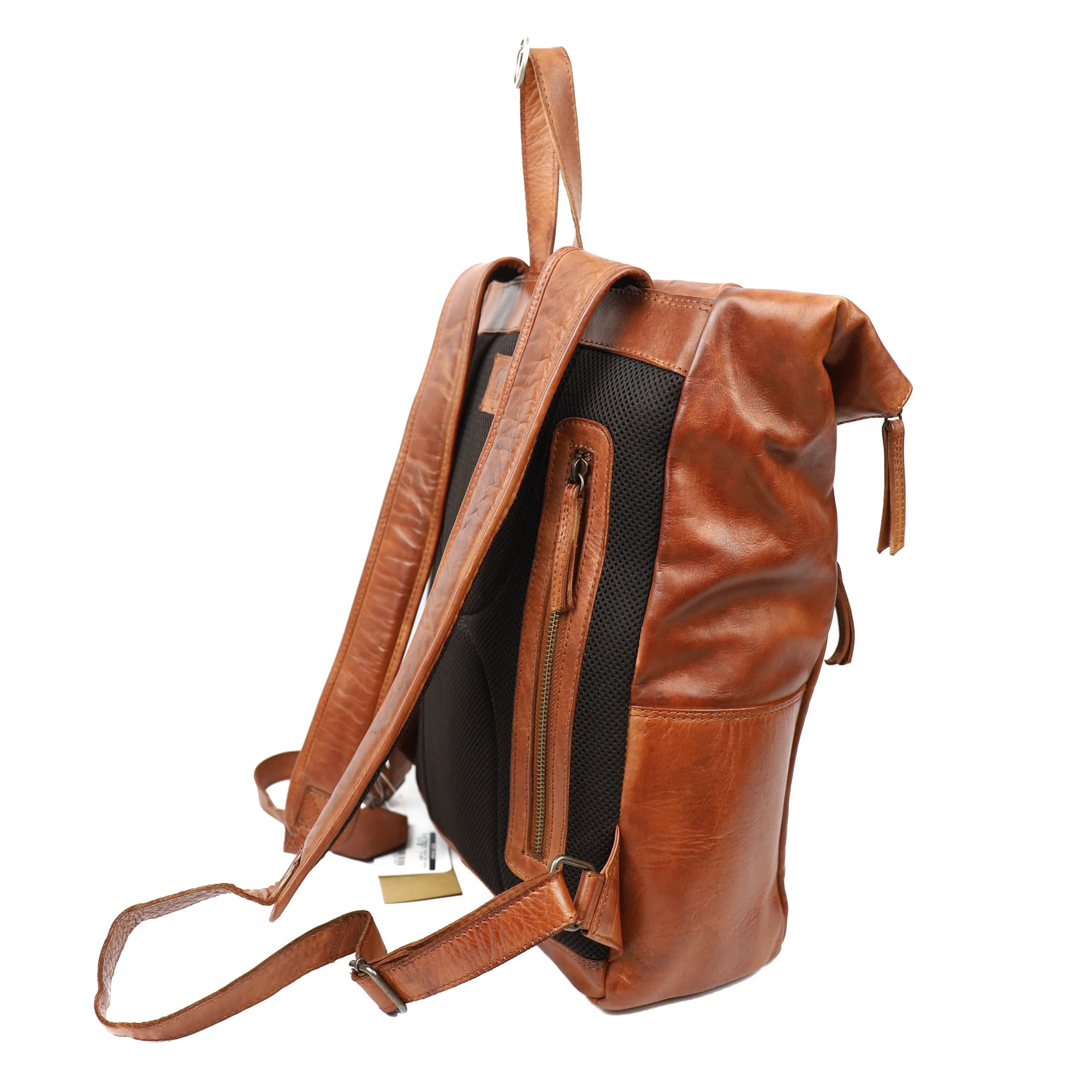 Bear Design Bear Design Rick 14" laptop rolltop-rugtas cognac