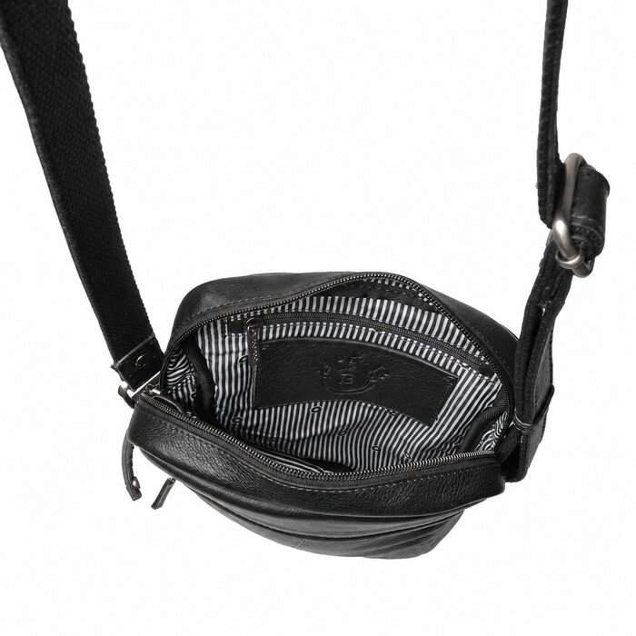 Berba Berba Lucca reporter-crossbody-schoudrtas zwart