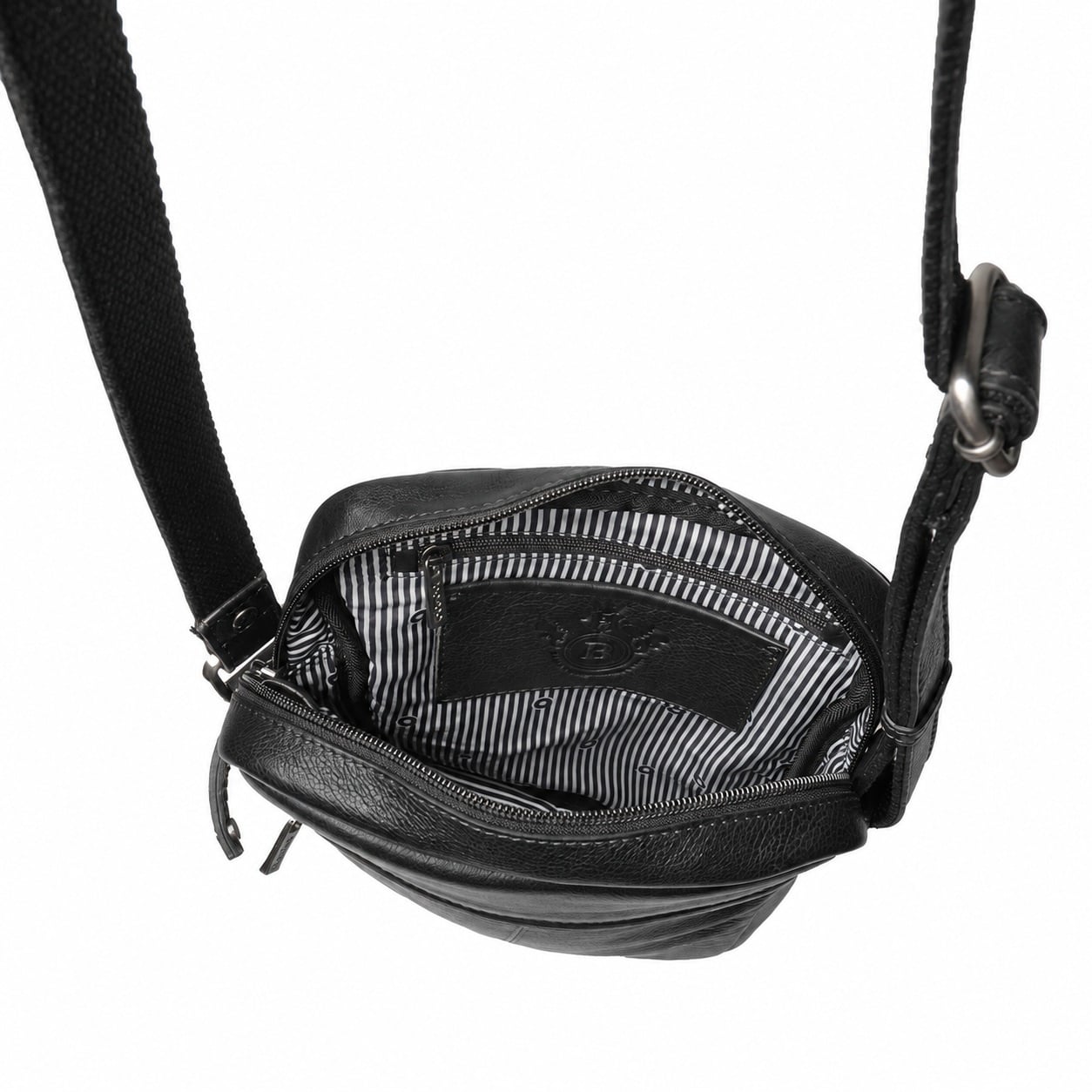 Berba Berba Lucca reporter-crossbody-schoudrtas zwart