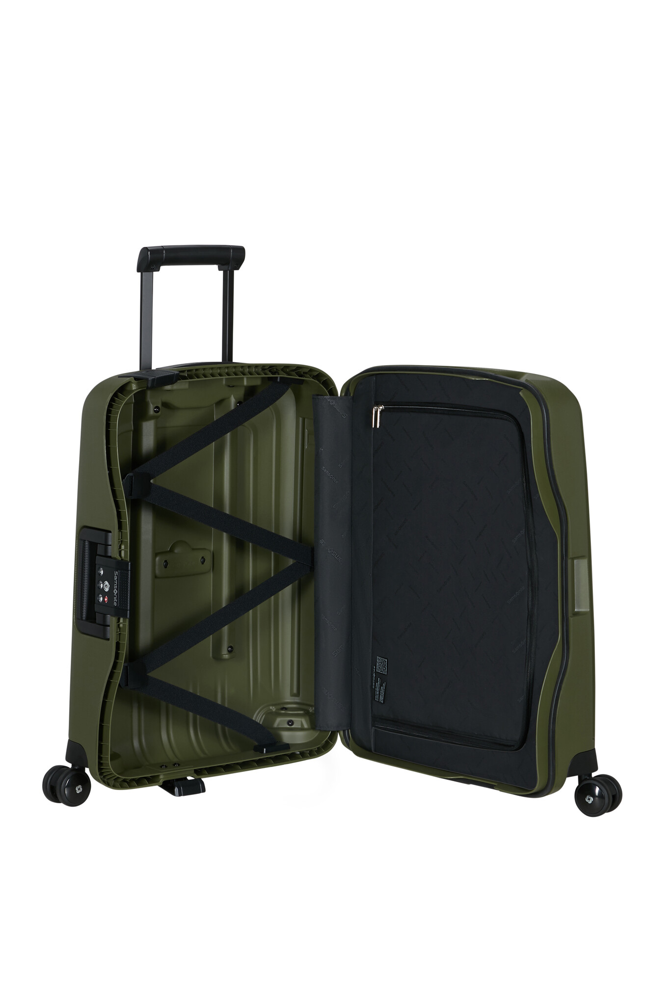 Samsonite Samsonite SCure Spinner 55cm handbagage koffer olive
