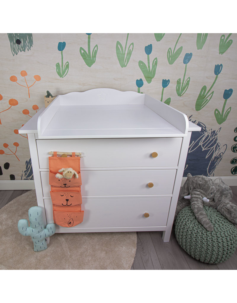 Puckdaddy Changing Topper Cloud 7 With Wide Cover White For Ikea Hemnes