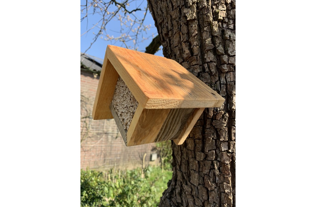 Kleinere bijenhotel voor wilde bijen e.a. nuttige insecten