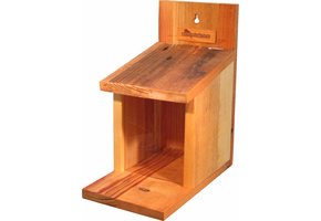 Eekhoorn voederhuis, gerecycled hout