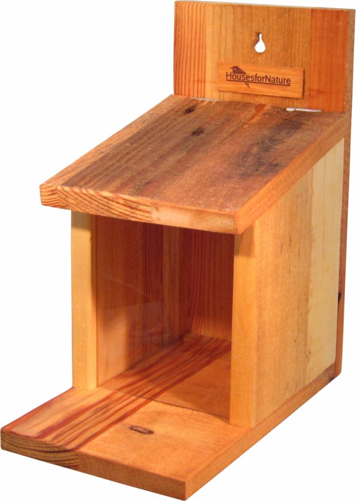 Eekhoorn voederhuis, gerecycled hout