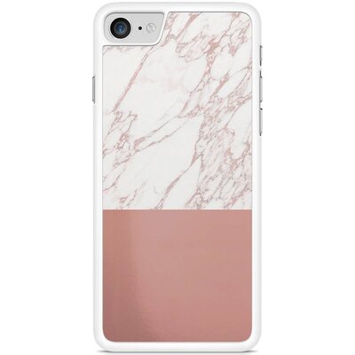iPhone 7 hoesje - Rose goud marmer