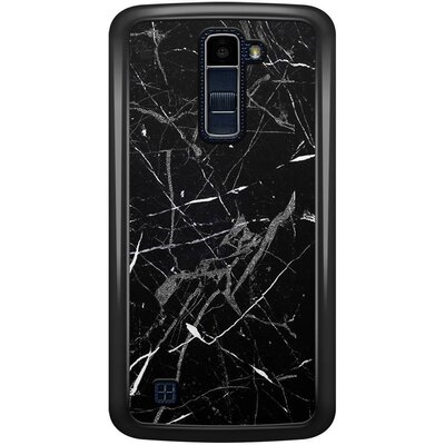 LG K10 hoesje - Marmer zwart