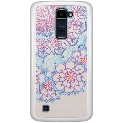 LG K10 hoesje - Red & blue floral