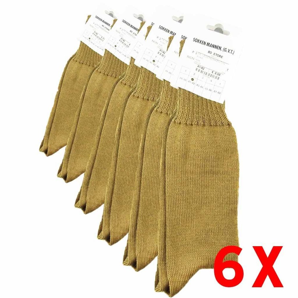 Aanbieding 6 Paar Nederlandse Legersokken Kaki Aanbieding 6 Paar Nederlandse Legersokken Kaki