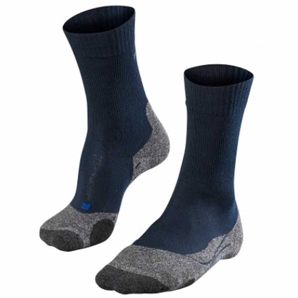 FALKE Heren Wandelsokken TK Compression M Kh wol functioneel materiaal met compressie 1 paar, Blauw Marine 6120, 43-46