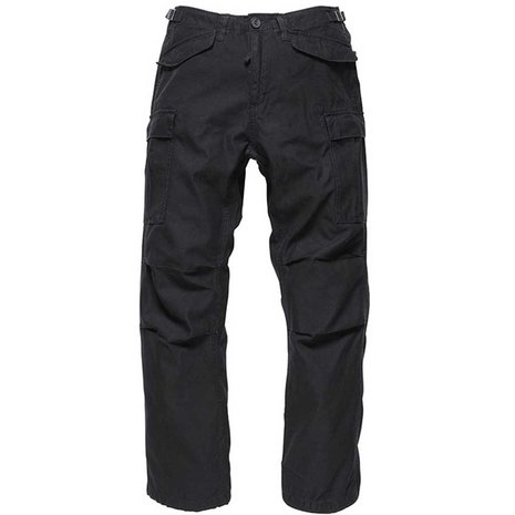 Vintage Industries M65 Heavy Satin Pants Black Outdoorbroek Heren Vintage Industries M65 Heavy Satin Pants Black Outdoorbroek Heren