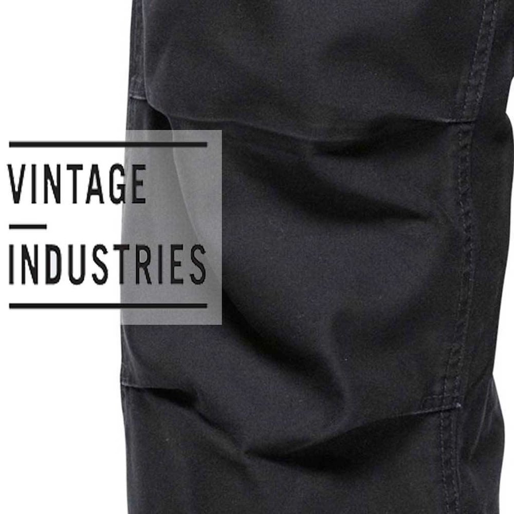 Vintage Industries M65 Heavy Satin Pants Black Outdoorbroek Heren Vintage Industries M65 Heavy Satin Pants Black Outdoorbroek Heren