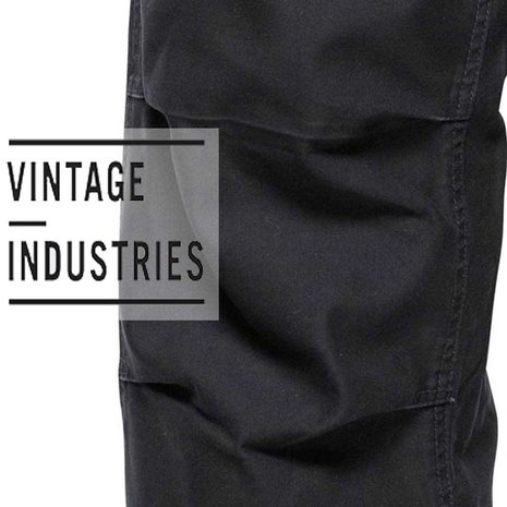 Vintage Industries M65 Heavy Satin Pants Black Outdoorbroek Heren Vintage Industries M65 Heavy Satin Pants Black Outdoorbroek Heren