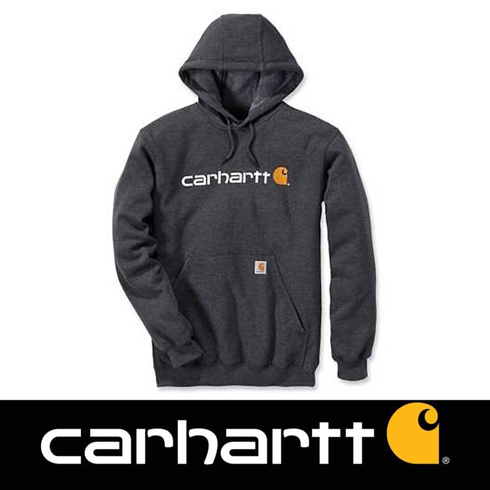 Carhartt Marquette Logo Carbon Heather Sweatshirt Heren