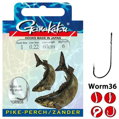 Preda Worm 36 Hooks Black Vishaken
