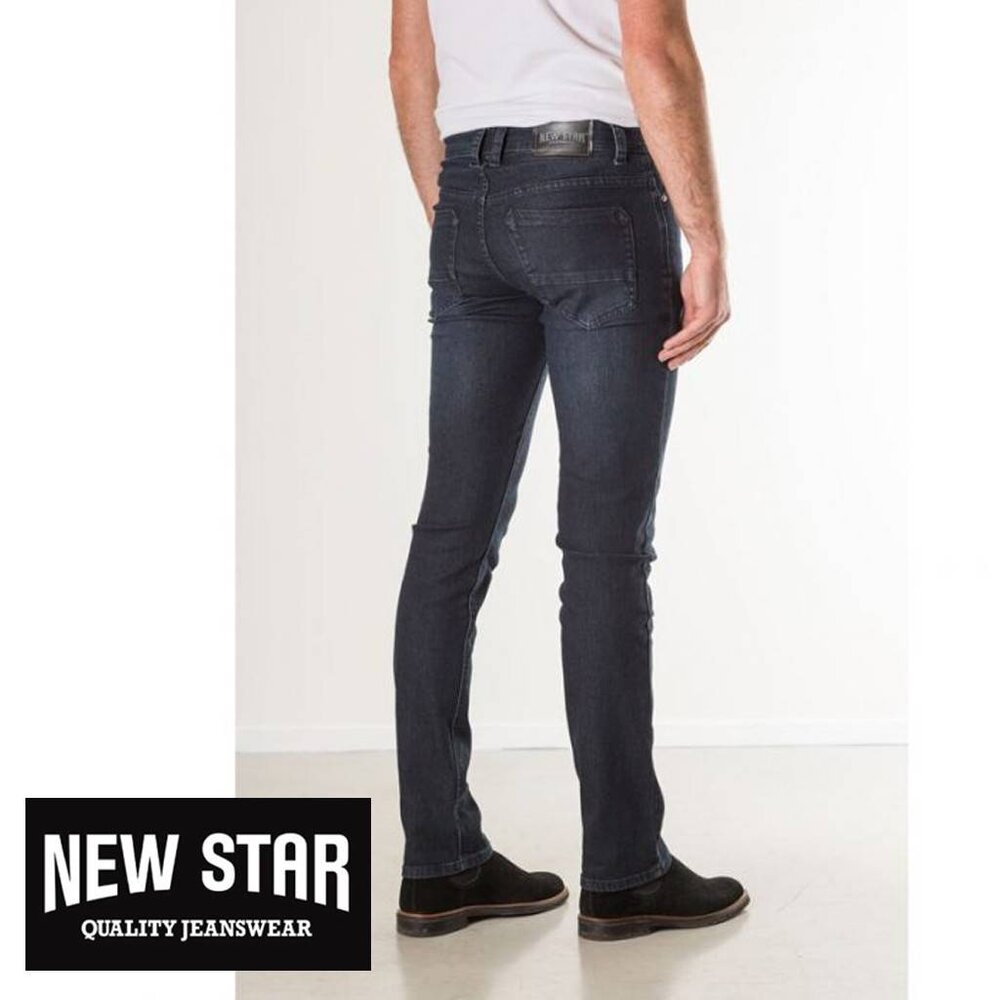 New Star JV-Slim DNM Stretch Denim Dark Blue Jeans Heren