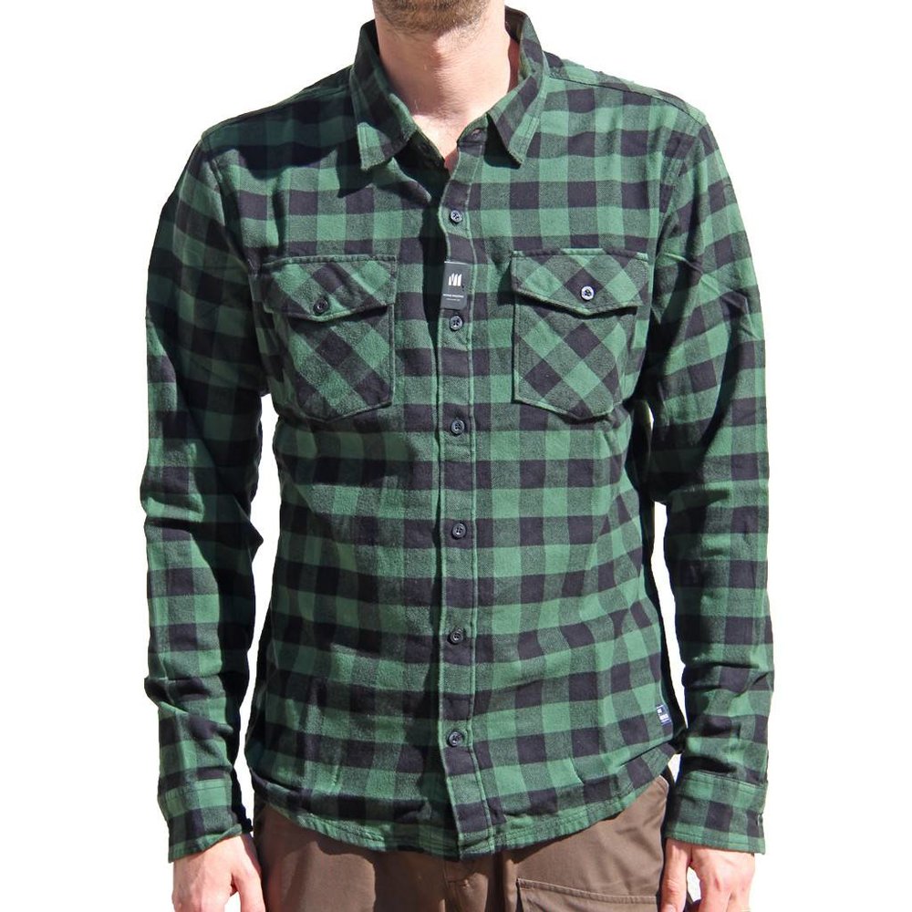 Vintage Industries Harley Green Check Shirt Heren Vintage Industries Harley Green Check Shirt Heren