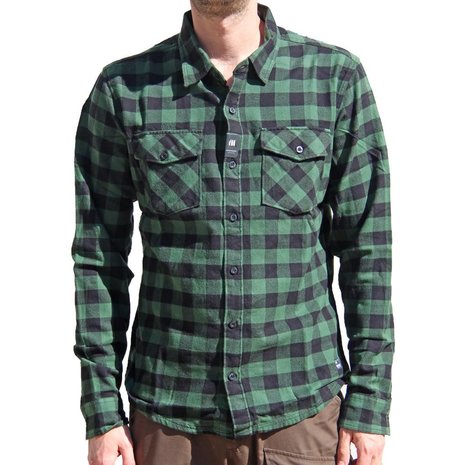 Vintage Industries Harley Green Check Shirt Heren Vintage Industries Harley Green Check Shirt Heren