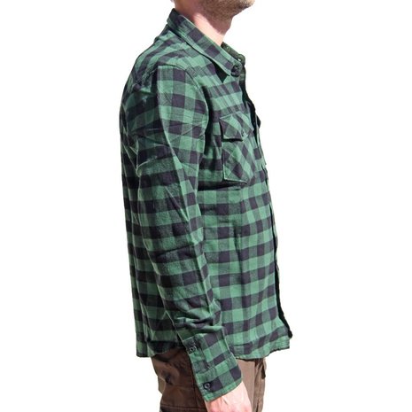Vintage Industries Harley Green Check Shirt Heren Vintage Industries Harley Green Check Shirt Heren