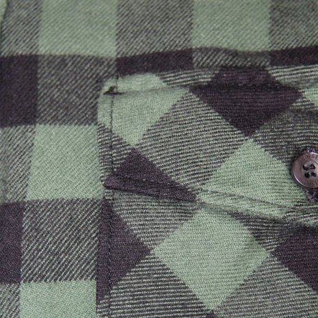 Vintage Industries Harley Green Check Shirt Heren Vintage Industries Harley Green Check Shirt Heren