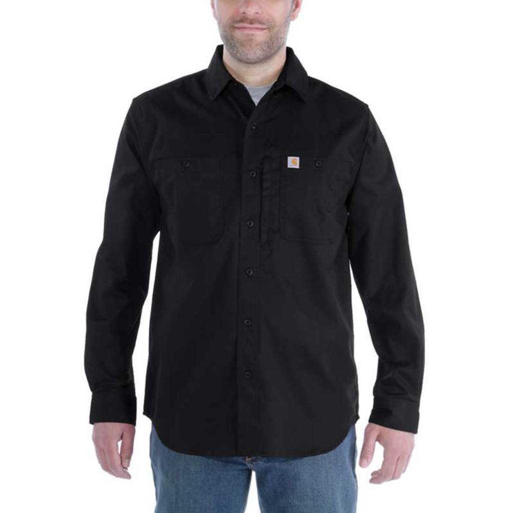 Rugged Professional Long Sleeve Work Shirt Zwart Heren