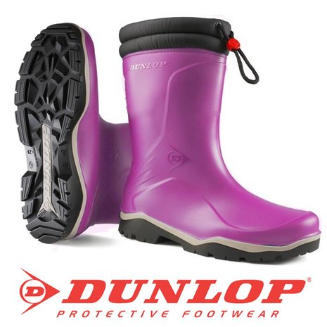 Dunlop K374061 Blizzard Roze Gevoerde Meisjeslaarzen PVC