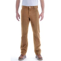 Carhartt Straight Fit Stretch Duck Dungaree Bruin Broek Heren