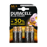 Duracell AA x4 Plus Power Batterijen Duracell AA x4 Plus Power Batterijen