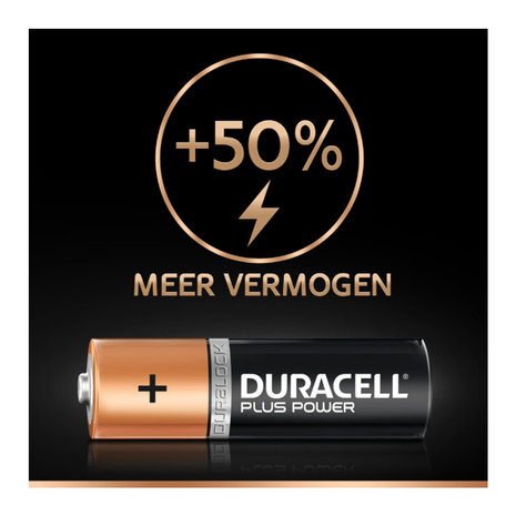 Duracell AA x4 Plus Power Batterijen Duracell AA x4 Plus Power Batterijen