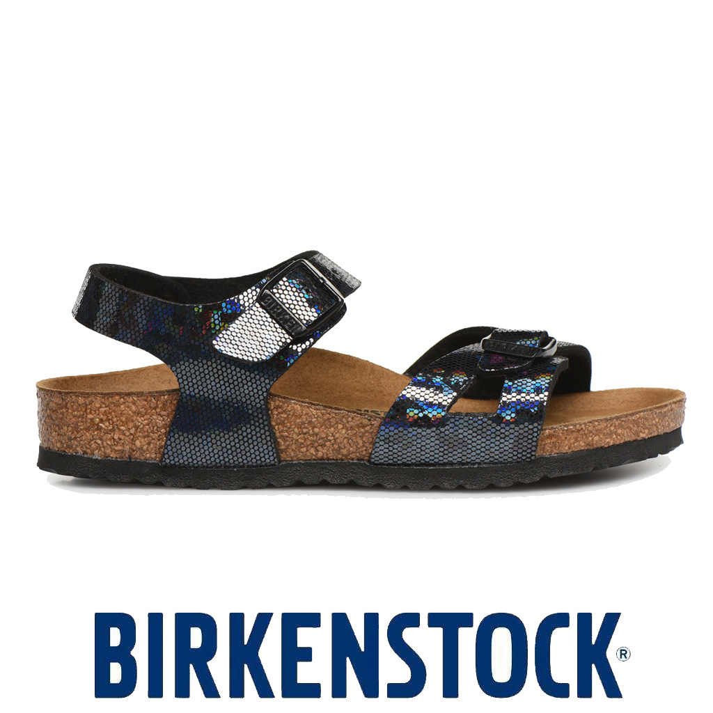 Birkenstock Rio Hologram Zwart Sandalen Kids